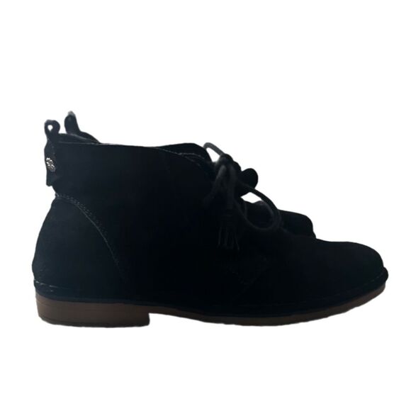 Tommy Bahama black suede leather evert lace up bootie - Picture 1 of 8
